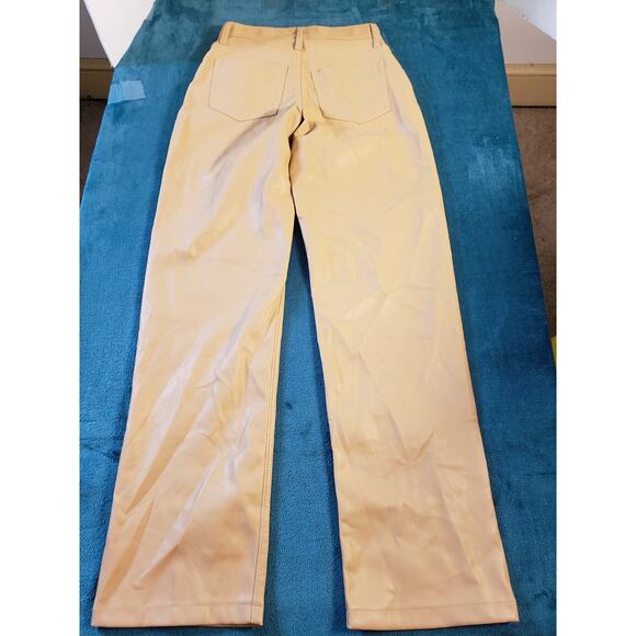 Hollister Jeans Size 1 Womens Brown Faux Leather Pants Ladies Straight NWT - Picture 14 of 15